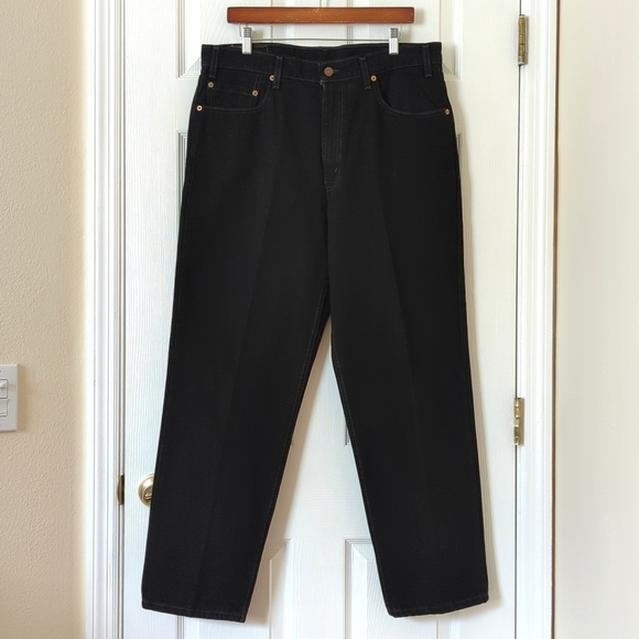Levi's 90's Vintage 550 Classic Relaxed Fit Straight Leg Jeans Black 36 x 30 - Picture 1 of 15